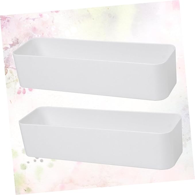 2pcs Bathroom Wall Shelves Wall-Mounted Storage Boxes Abs Plastic Organizers Space Saving Decorative