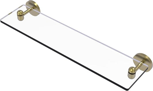 Allied Brass TA-1/22-SBR Tango Collection 22 Inch Glass Vanity Beveled Edges Shelf, Satin Brass