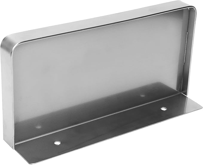 Yosoo Health Gear Bathroom Cell Phone Shelf Wall Mounted Phone Holder Plate, Sturdy Stainless Steel Toilet Phone Storage Tray 7.3x3.5in Bathroom Phone Shelf with Raised Edges (Brushed)