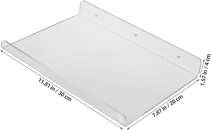 Wall-Mounted Storage Rack Kitchen and Bathroom Acrylic Shelf No-Drill Floating Shelf for Easy Storage Small Size for Organizing Seasonings and Bathroom Essentials