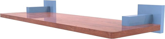 Allied Brass MT-1-16-IRW-FTB Montero Collection 16 Inch Solid IPE Ironwood Shelf, Flat Troll Blue
