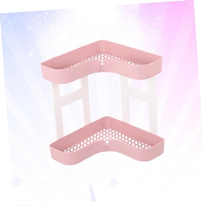 ULTECHNOVO Plastic Rack Corner Shelf Desk Stand Bathroom Shelves Capacity Environmental Material