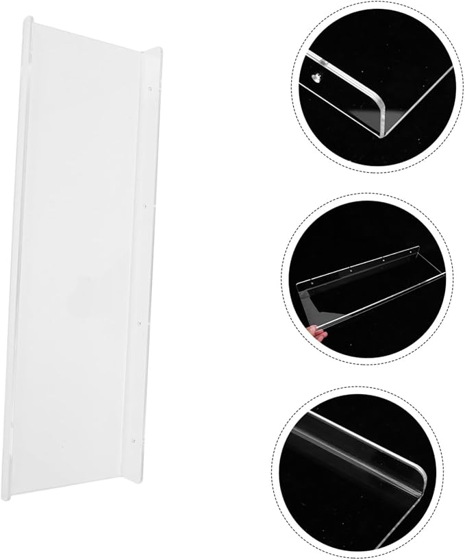 Hemobllo Acrylic Floating Shelf for Bathroom Storage Clear Wall Mounted Rack Design Easy to Install for Organizing Toiletries and Kitchen Gadgets