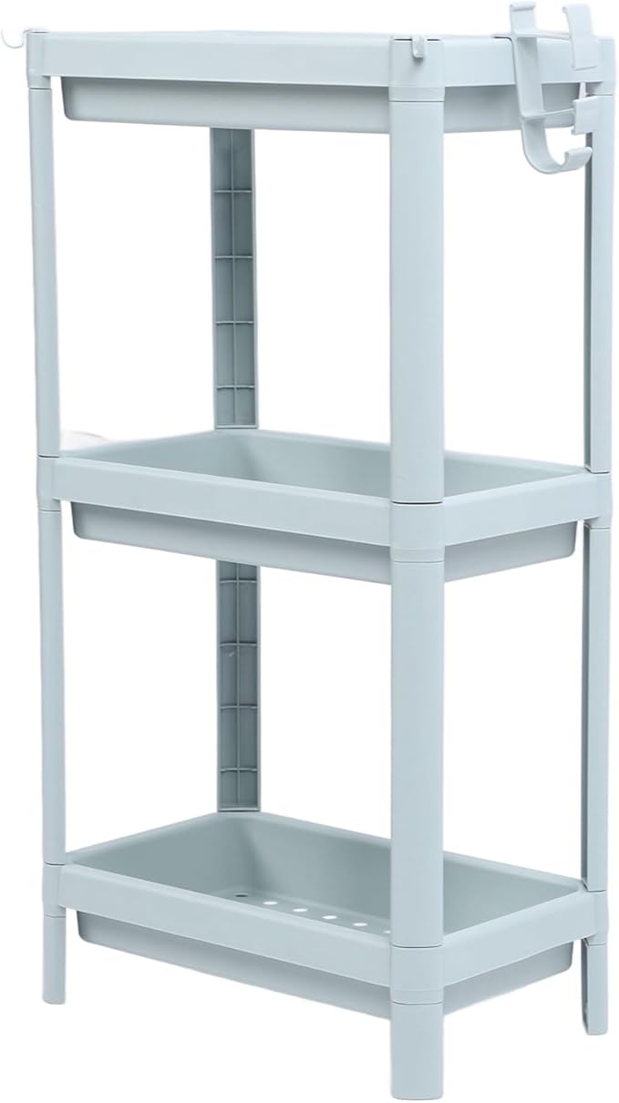 Bathroom Floor Shelf, Bathroom Storage, Open Shelf, Freestanding Corner Shelves, Shelves, Storage Shelves, Nordic (3-Tier)