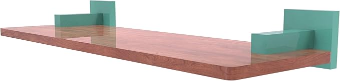 Allied Brass MT-1-16-IRW-SFG Montero Collection 16 Inch Solid IPE Ironwood Shelf, Sea Foam Green