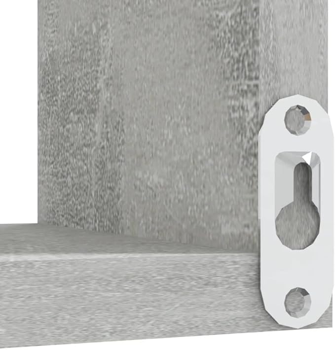 Wall Corner Shelf Concrete Gray 15.7x15.7x19.7 Inches Engineered Wood Floating Display Storage for Living Room Kitchen Bedroom Modern Decorative Organizer
