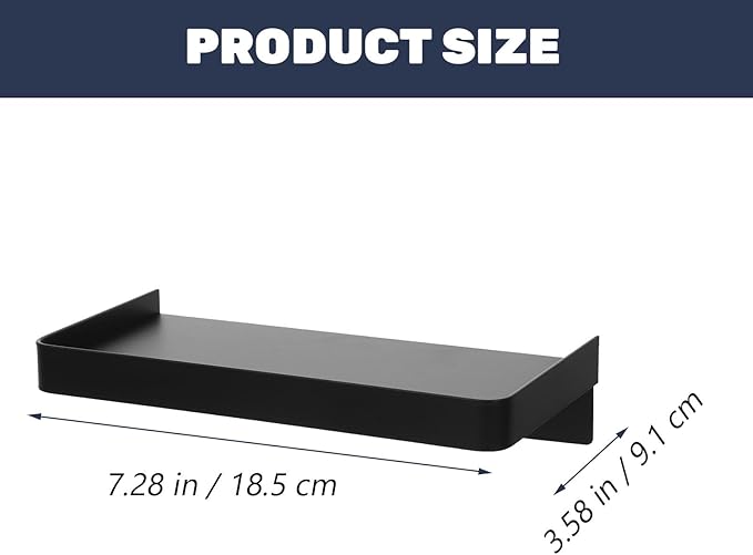 PRETYZOOM Stainless Steel Phone Wall Stand Adhesive Floating Shelf for Bathroom Wall Mount Storage for Bathroom Accessories