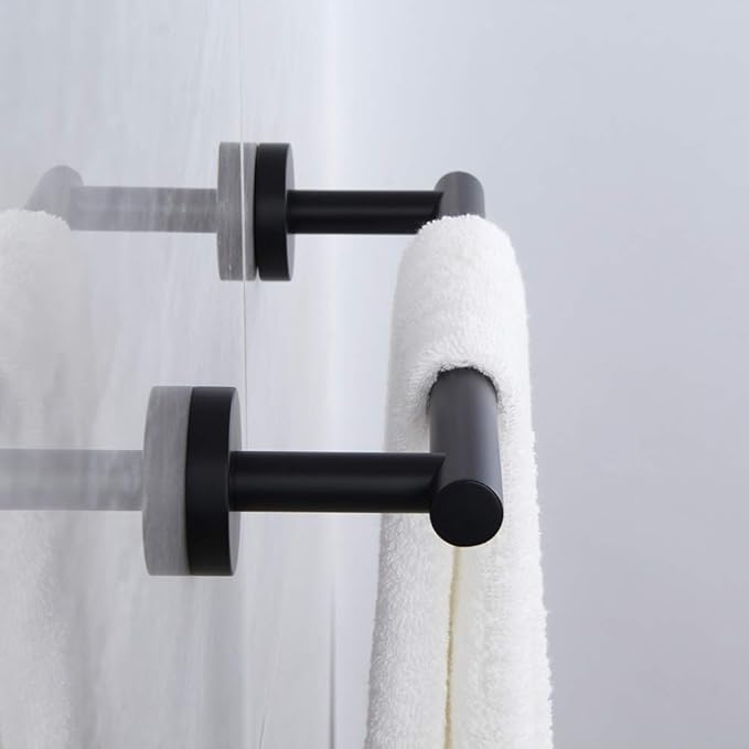Matte Black Hand Towel Bar SUS 304 Stainless Steel 12-Inch Towel Rack Holder for Bathroom Wall Mount
