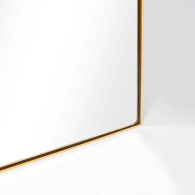 SogesHome Medicine Cabinet with Mirror, Magic Mirror with Cabinet 2 Shelves, Wall Mount/Recessed Mirror with Medicine Storage, Perfect for Bathroom and Home Decor, Gold