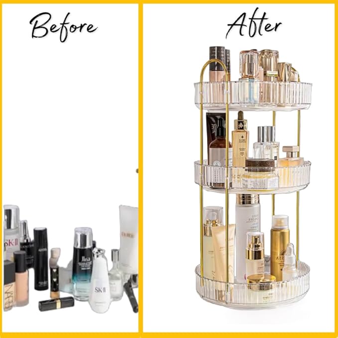 Makeup and Jewelry Organizer. Rotating. Three levels.