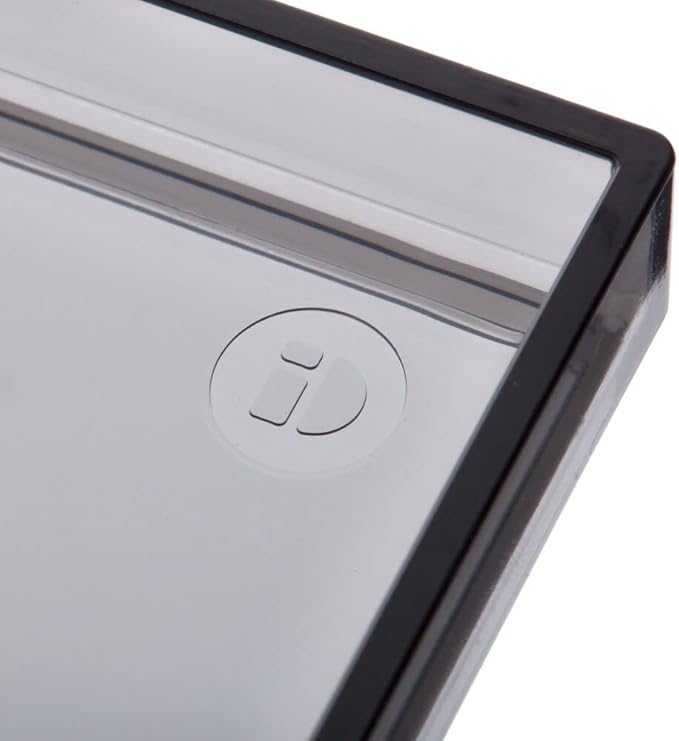 iDesign The Sarah Tanno Collection Catch-AllStorage Tray, Made of Recycled Plastic, Medium, Smoke/Black
