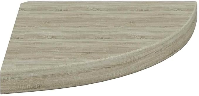 Corner Shelf Set of 2 Floating Shelves for Wall, 13.8 Inch Oak Wood Finish, Decorative Wall Mount Shelves for Bedroom, Living Room, and Office, Brown