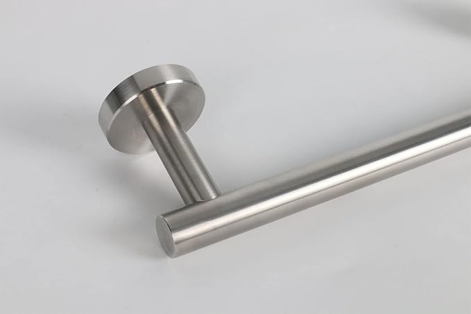 TocTen Bath Towel Bar - 2 Pack Thicken SUS304 Stainless Steel Towel Rack for Bathroom, Bathroom Hardware Accessories Towel Rod Heavy Duty Wall Mounted Towel Holder (24 Inch, Brushed Nickel)