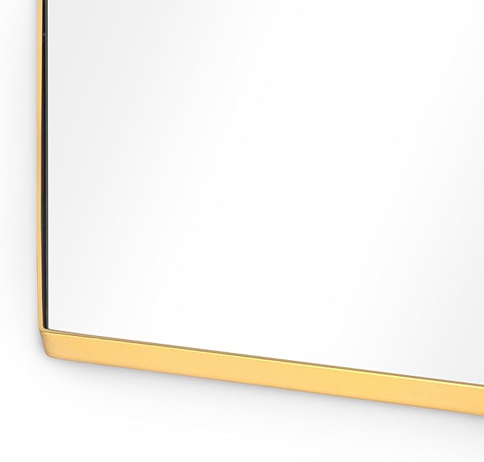 SogesHome Bathroom Medicine Cabinet with Mirror, Hexagon Mirror with 3-Tier Cabinet, Stainless Steel Frame and 2 Shelves for Bathroom, Bedroom, Entryway, Gold