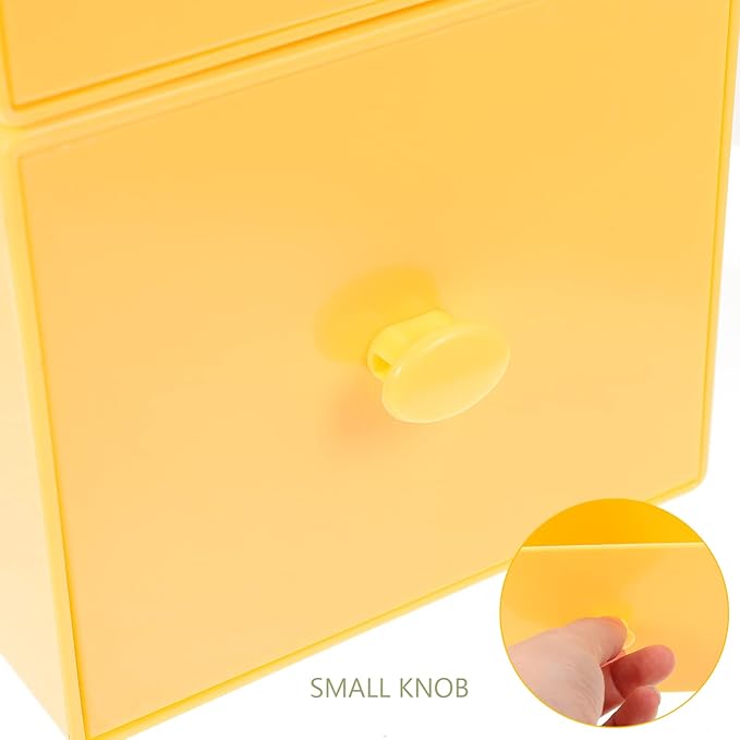 Zerodeko 2pcs Stackable Box Jewelry Organizer Compact Household Makeup Storage Case for Desk for Cosmetics and Stationery Organization