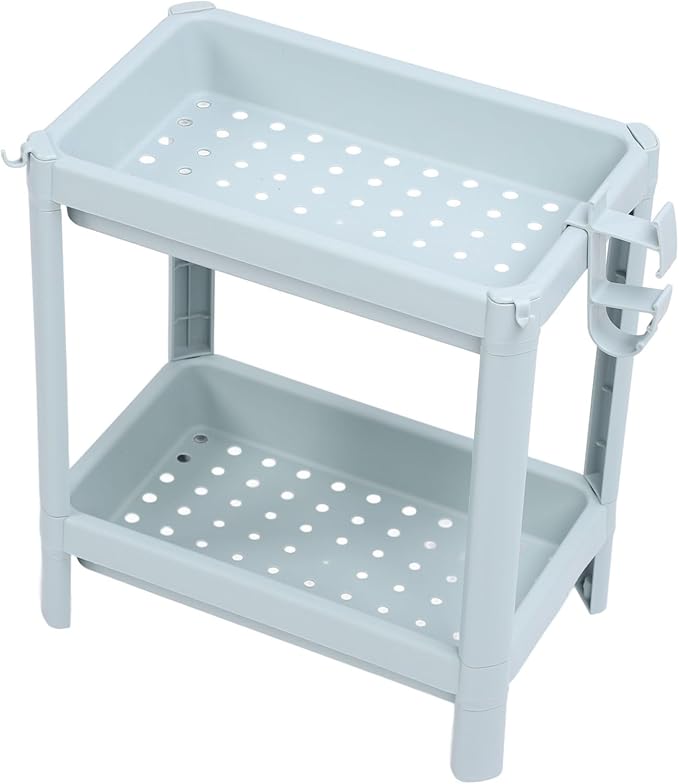 Bathroom Floor Shelf, Bathroom Storage, Open Shelf, Freestanding Corner Shelves, Shelves, Storage Shelves, Nordic (2-Tier)