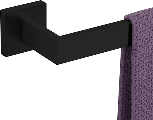 36 Inch Towel Bar for Bathroom 12/16/24/28/32/36 Inch Kitchen Towel Holder Matte Black Towel Rod Wall Mounted SUS304 Rustproof Towel Rack Modern Square Design (1, Matte Black, 36 Inch)