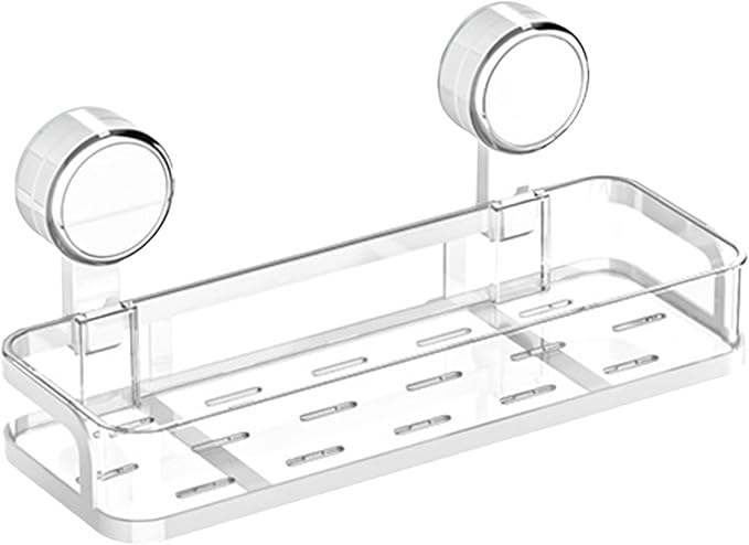 Sturdy Bathroom Shelf with Suction Cup Designs On Any Smooth Surfaces Water and Sturdy