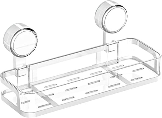 Suction Cup Storage Shelf for Bathroom Wasy Installation Bathroom Organizers Storage Rack Suitable for All Smooth Wall