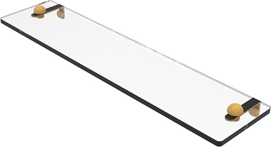 Allied Brass RC-1/22-SGL 22 Inch Glass Vanity Shelf with Beveled Edges, Spanish Gold