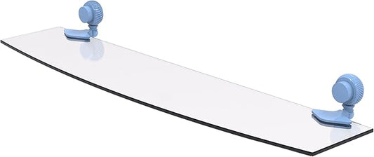 Allied Brass 433T/24-FTB Venus Collection 24 Inch Glass Shelf with Twist Accents, Flat Troll Blue