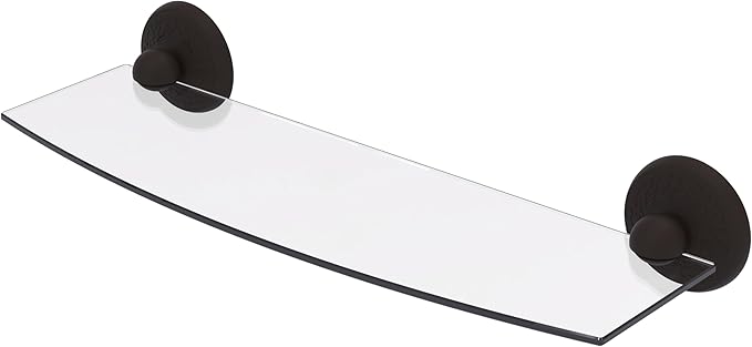 Allied Brass PMC-33/18-GYM Prestige Monte Carlo Collection 18 Inch Glass Shelf, Matte Gray