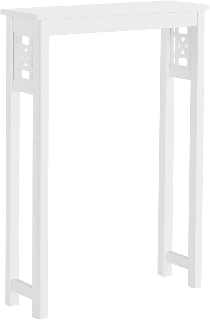 Derby Over-the-Toilet Storage Shelf – 37" Tall Bathroom Space Saver with Fixed Shelf & Open Gridwork Design – Modern Freestanding Organizer for Toiletries & Towels by Alaterre Furniture (White)