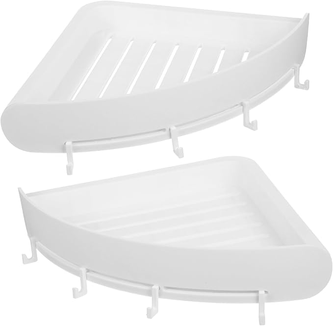 1Set Corner Storage Rack Punch Bathroom Organizer for Cosmetics Toiletries Material Versatile Wall Shelf for Bathroom Home Use