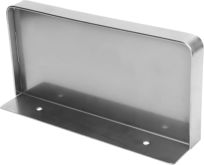 Yosoo Health Gear Bathroom Cell Phone Shelf Wall Mounted Phone Holder Plate, Sturdy Stainless Steel Toilet Phone Storage Tray 7.3x3.5in Bathroom Phone Shelf with Raised Edges (Brushed)