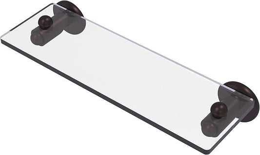 Allied Brass SH-1/16-ABZ Soho Collection 16 Inch Glass Vanity Beveled Edges Shelf, Antique Bronze