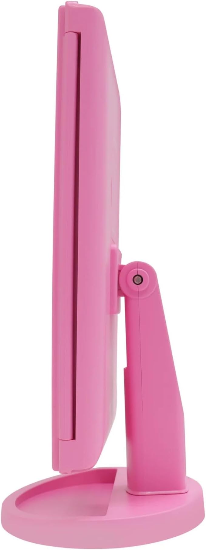 Impressions Vanity Hello Kitty Pink A Dot Trifold LED Makeup Mirror with Artwork, Vanity Mirror with Strip LED Tri Tone Light, Dual Magnification Touch Sensor, and Adjustable Tilt, Catchall Storage