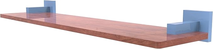 Allied Brass MT-1-22-IRW-FTB Montero Collection 22 Inch Solid IPE Ironwood Shelf, Flat Troll Blue