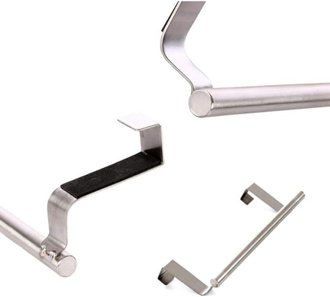 Bath Towel Bars Holder Multifunction Kitchen Cabinet Door Drawer Towel Hanging Rack Stainless Steel Bathroom Towel Bar - Set of 2 (Set of 2-9")