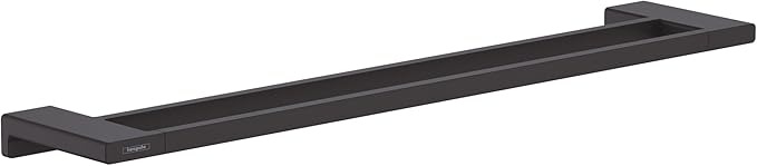 hansgrohe AddStoris Double Bath Towel Rail in Matte Black 1-inch Accessories in Matte Black, 41743670