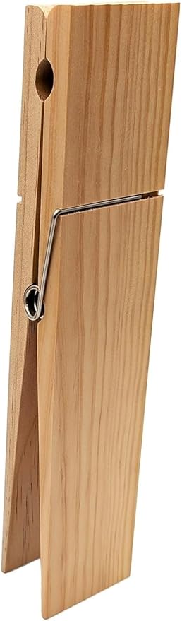 Giant Clothespin Bathroom Towel Holder | Huge 12” Clothes pin | Farmhouse Bathroom décor | Laundry Room or Nursery décor | Towel Rack or Hook | Bathroom Accessories wall décor (Natural)