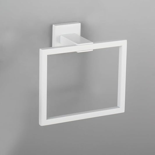 GERZWY SUS 304 Stainless Steel Towel Ring for Bath Kitchen Garage Bathroom Hardware Hand Towel Holder Wall Mounted, White