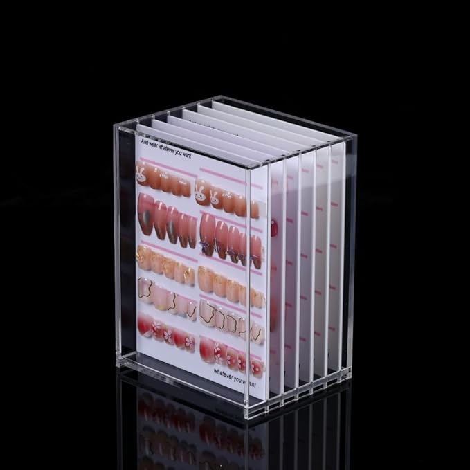 6 Layers Acrylic Nail Storage Organizer, Cosmetic Makeup Container Box, Clear Case Cabinet Display Used for Nail Storage and Nail Salons (6 Layers)