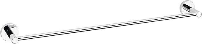 tesa EXXCELLENT Towel Rail - self-Adhesive Metal Towel Ring for Bathroom - Chrome Metal - Simple Installation - 156 mm x 185 mm x 45 mm
