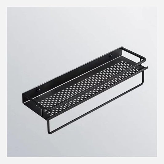 ZTBH Bathroom Divider Black Wall-Mounted Bathroom Shelf, Shelf Storage Rack Bathroom Hardware Sets (Color : 50cm-1)