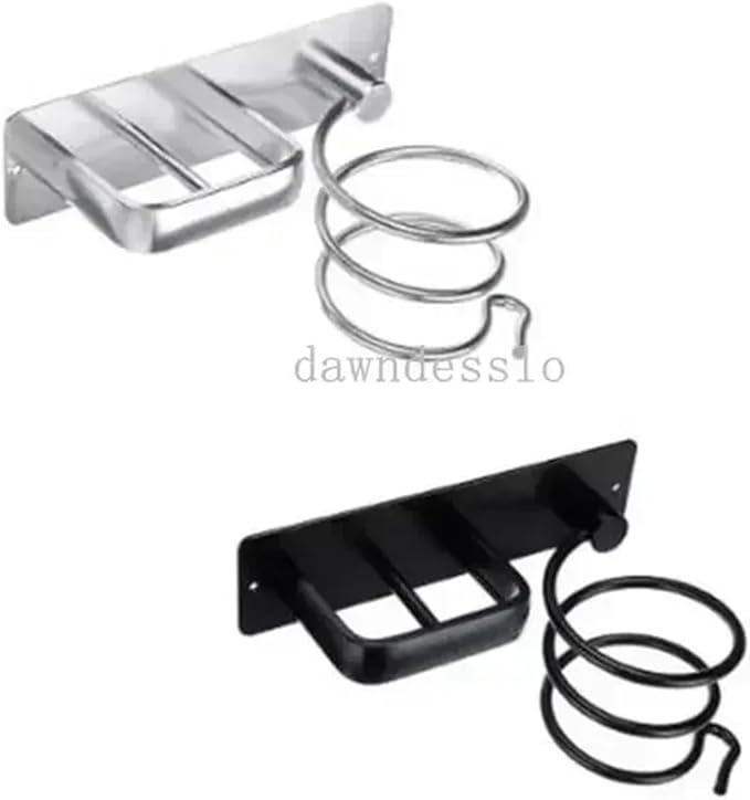 Dryer Holder Organized Rack Wall Mounted Straightener Stand Bathroom Shelf Storage Shelves Accessories(White)