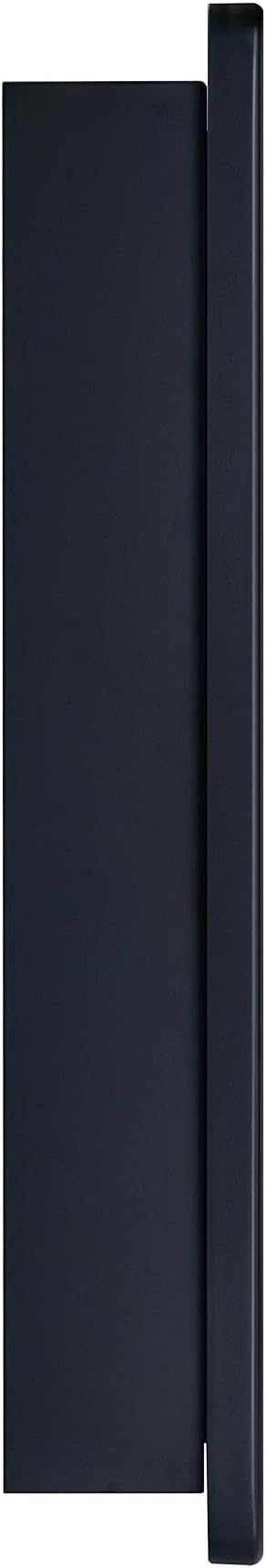 TEHOME Surface Mount 20x30'' Black Bathroom Medicine Cabinet with Mirror Matt Black Metal Framed Rounded Rectangle Medicine Cabinet with Beveled Mirror 4 Adjustable Glass Shelves