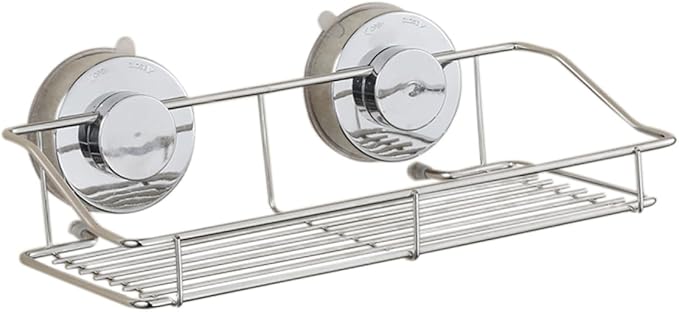 Wall Mounted Cup Shelf for Bathroom Kitchen Storage Space-Saving Organizer Rack Silver Easy to Install for Items