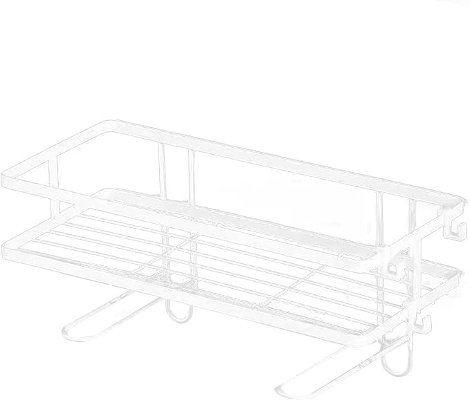 Pongnas Large Capacity Iron Toilet Shelf for Bathroom with Nail Installation, Practical Design (Single Layer White)