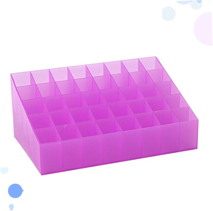 Makeup Organizer 40 Slots Lipstick Storage Box Space Saving Desktop Travel Cosmetic Holder