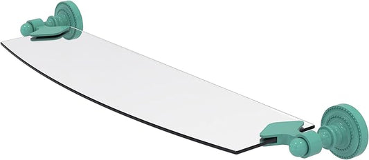 Allied Brass DT-33/18-SFG Dottingham Collection 18 Inch Glass Shelf, Sea Foam Green