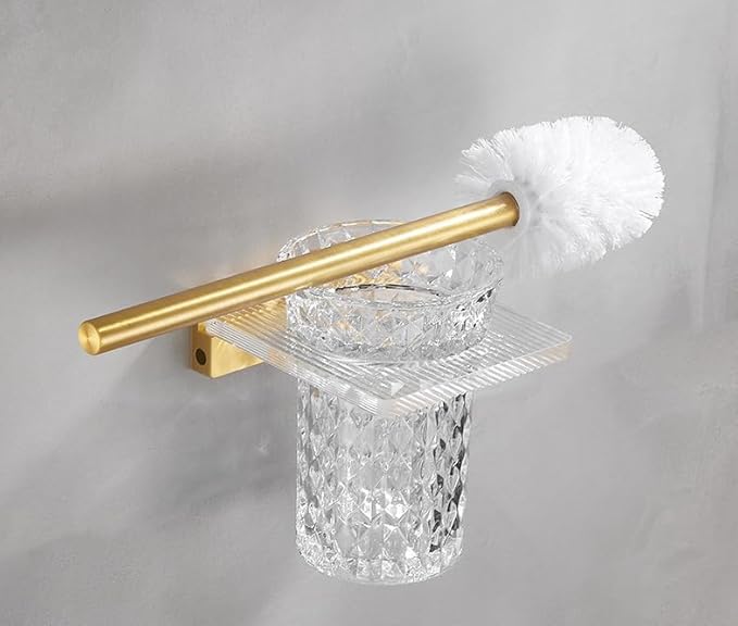 Towel Rack Toilet Golden Bath Towel Rack Bathroom Towel Pendant Set,-Toilet Brush