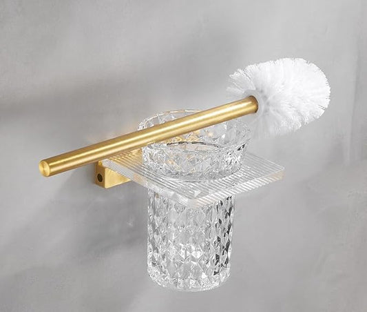 Towel Rack Toilet Golden Bath Towel Rack Bathroom Towel Pendant Set,-Toilet Brush