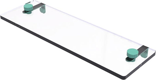 Allied Brass NS-1/16-SFG 16 Inch Glass Vanity Shelf with Beveled Edges, Sea Foam Green