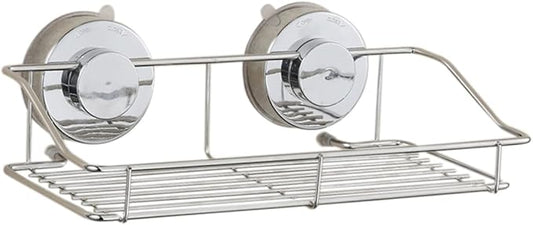 LIFKOME Wall Mounted Cup Shelf Silver Organizer for Bathroom Kitchen Storage Hanging Rack for Items Easy to Install
