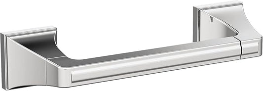 Amerock BH3602126 | Chrome Pivoting Double Post Toilet Paper Holder | 8-13/16 in. (224 mm) Length Toilet Tissue Holder | Mulholland | Bath Tissue Holder | Bathroom Hardware | Bath Accessories